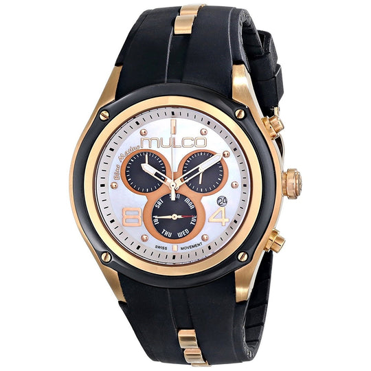 Mulco Men's MW129902021 Blue Marine Chronograph Black Rubber Watch