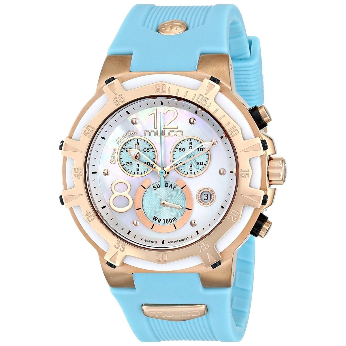 Mulco Women&#39;s MW129903043 Blue Marine Chronograph Blue Rubber Watch