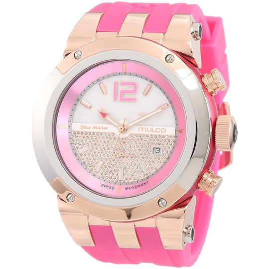 Mulco Unisex MW51621083 Blue Marine Crystal Pink Silicone Watch