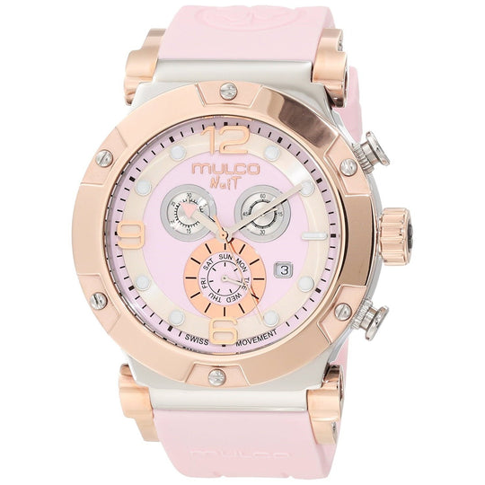Mulco Unisex MW51623813 Nuit Chronograph Pink Silicone Watch