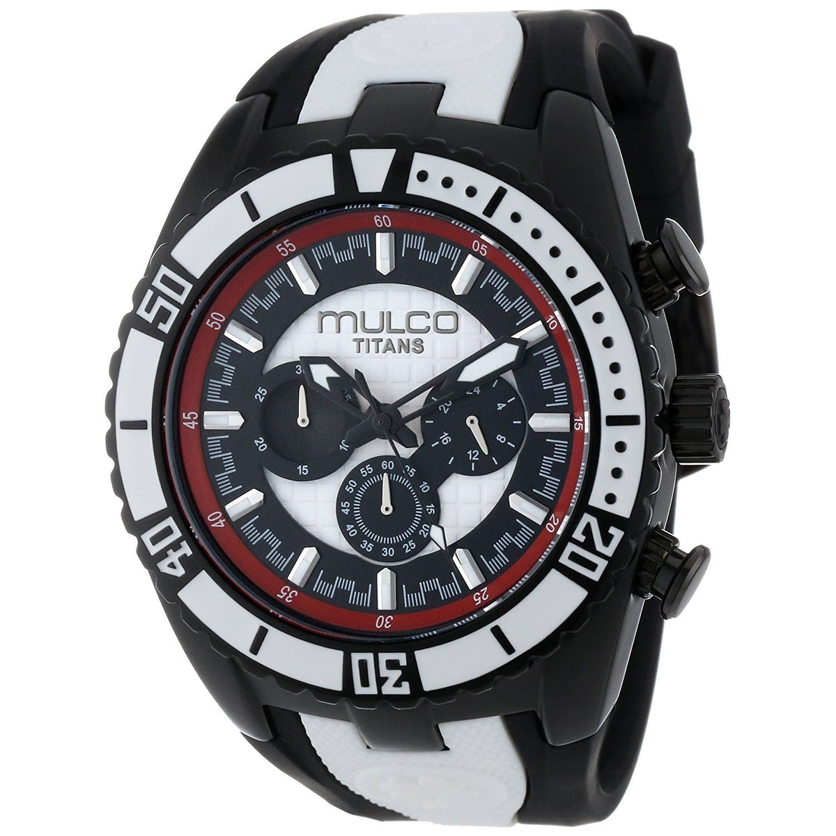 Mulco Women&#39;s MW51836026 Titans Wave Chronograph Black Rubber Watch