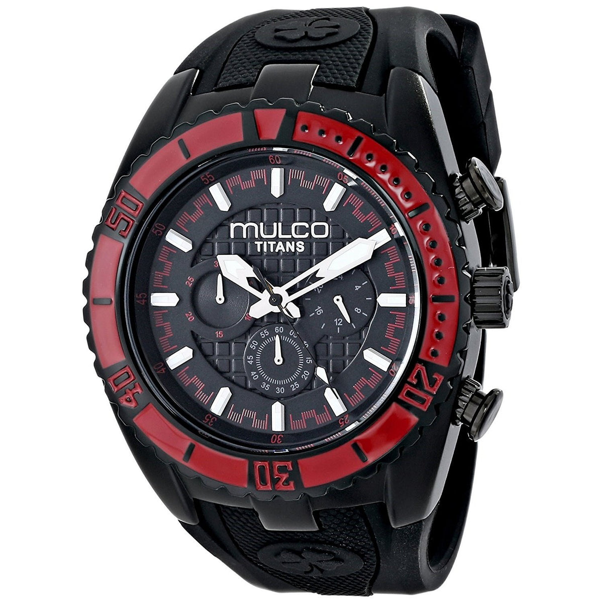 Mulco Women&#39;s MW51836065 Titans Wave Chronograph Black Rubber Watch