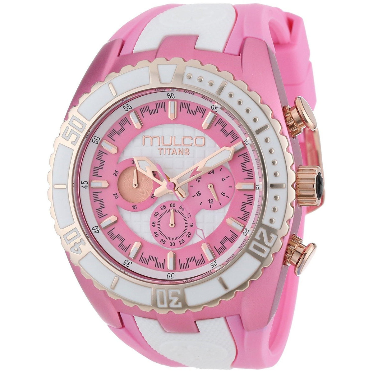 Mulco Men&#39;s MW51836083 Titans Chronograph Pink Rubber Watch