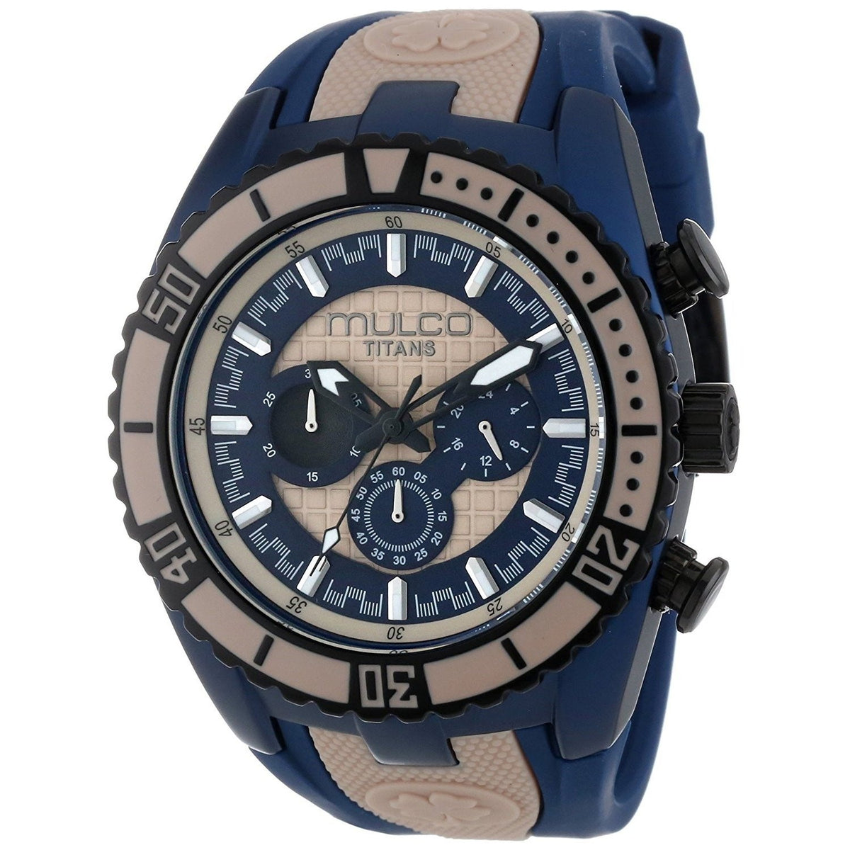 Mulco Women&#39;s MW51836114 Titans Wave Chronograph Blue Rubber Watch