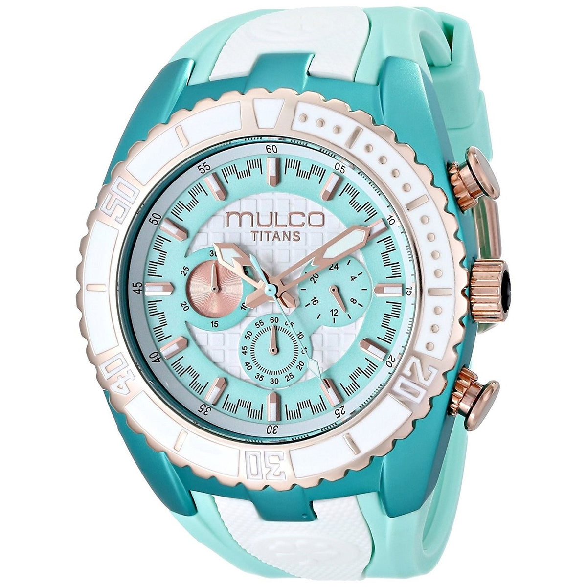 Mulco Men&#39;s MW51836433 Titans Chronograph Green Rubber Watch