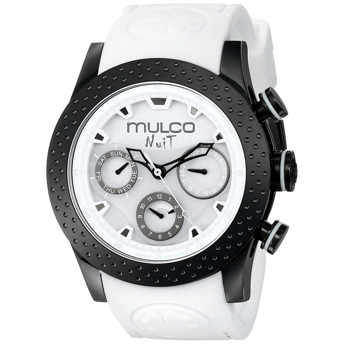 Mulco Unisex MW51962018 Nuit Mia Chronograph White Silicone Watch