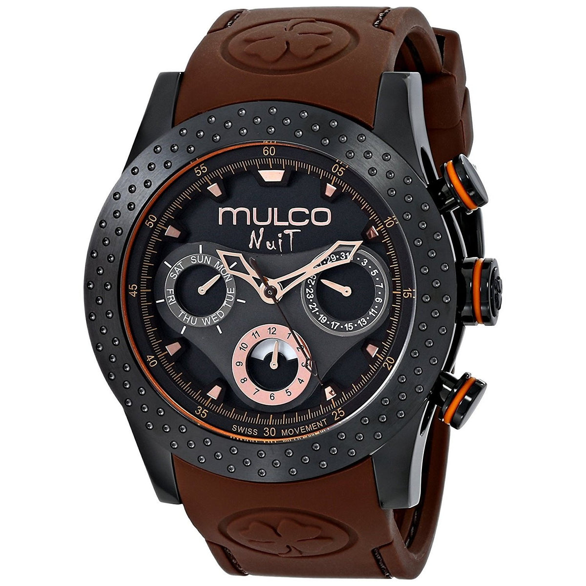 Mulco Women&#39;s MW51962035 Nuit Mia Chronograph Brown Rubber Watch
