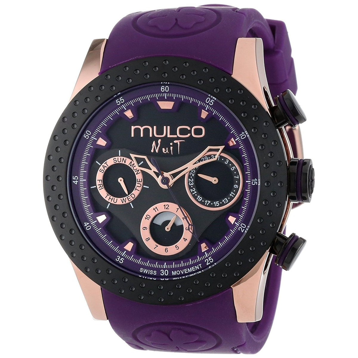 Mulco Unisex MW51962087 Nuit Mia Chronograph Violet Silicone Watch