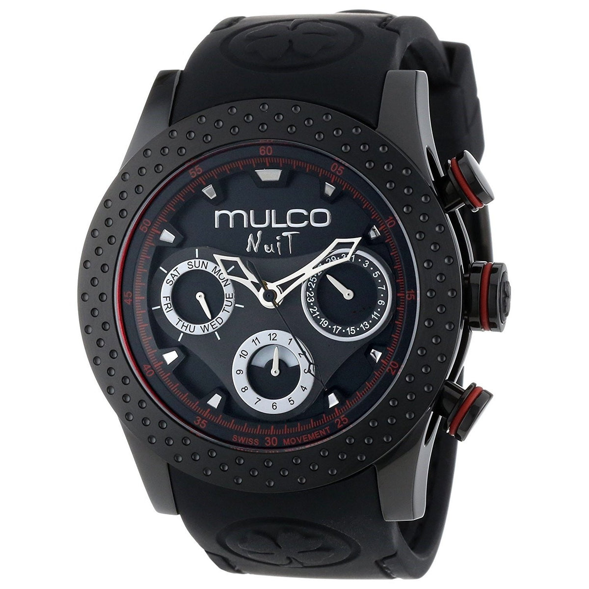 Mulco Women&#39;s MW51962261 Nuit Mia Chronograph Black Rubber Watch