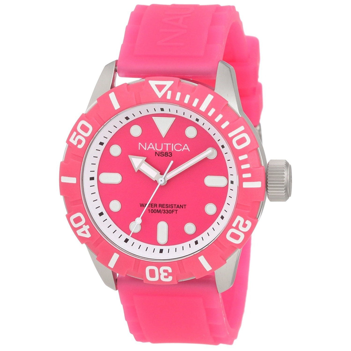 Nautica Women&#39;s N09607G South Beach Jelly Pink Silicone Watch