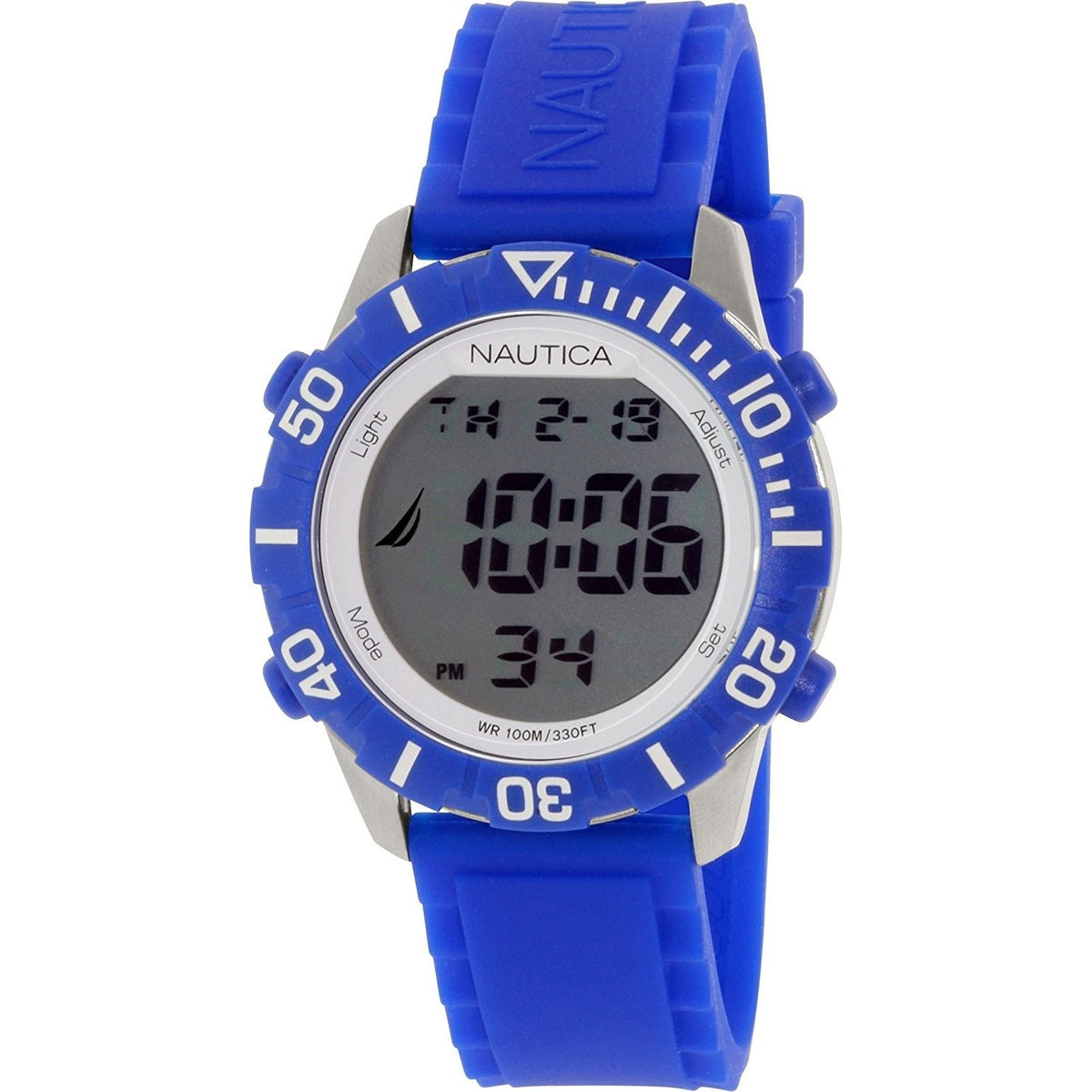 Nautica Unisex N09932G NSR Digital Blue Silicone Watch