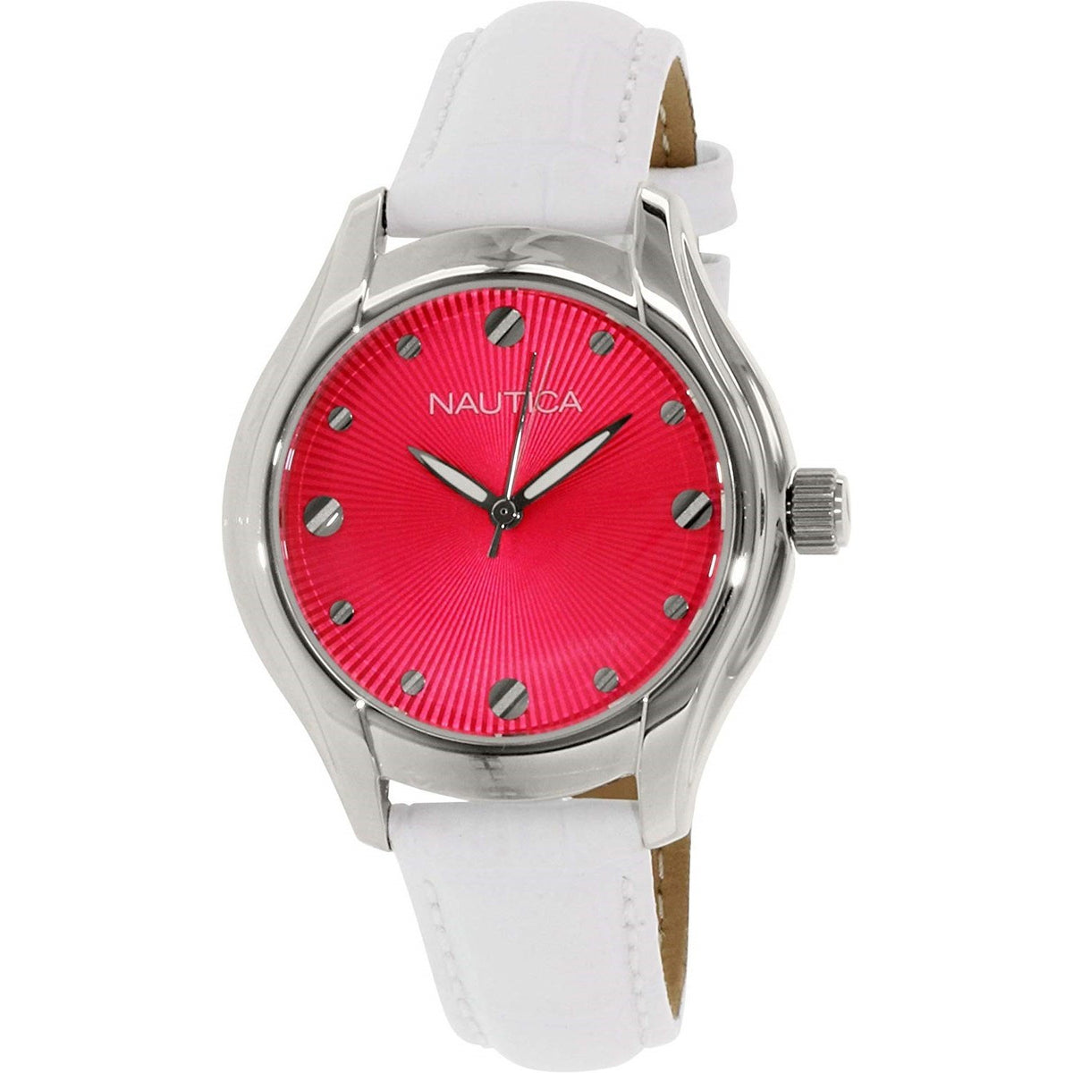 Nautica Women&#39;s N10508M White Leather Watch