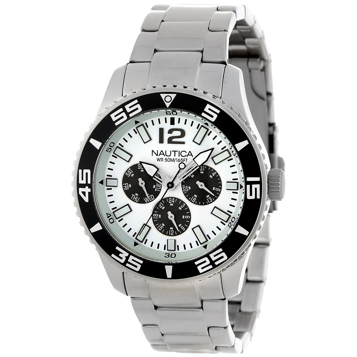 Nautica Men&#39;s N13653G NST Multi-Function Stainless Steel Watch