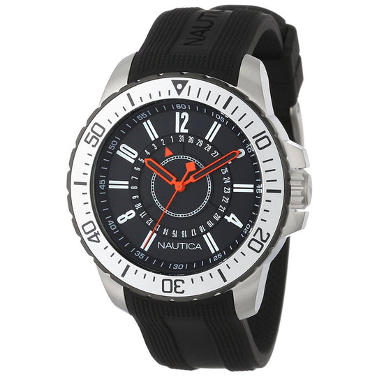 Nautica Unisex N14661G NST Black Silicone Watch