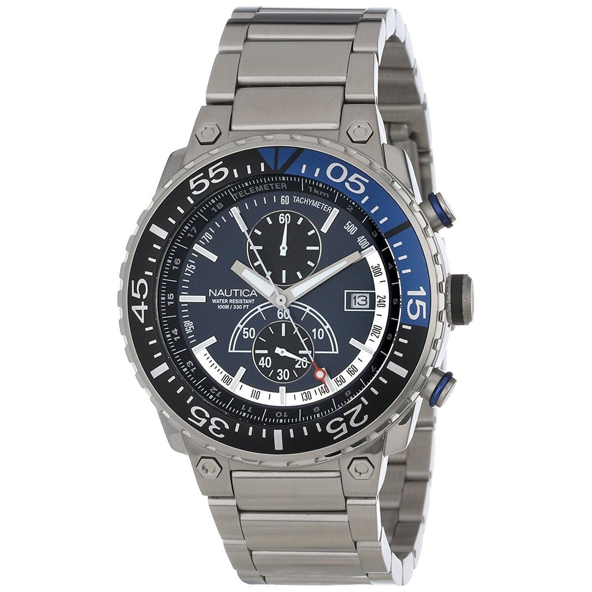Nautica Men&#39;s N15519G Eclipse Chronograph Stainless Steel Watch