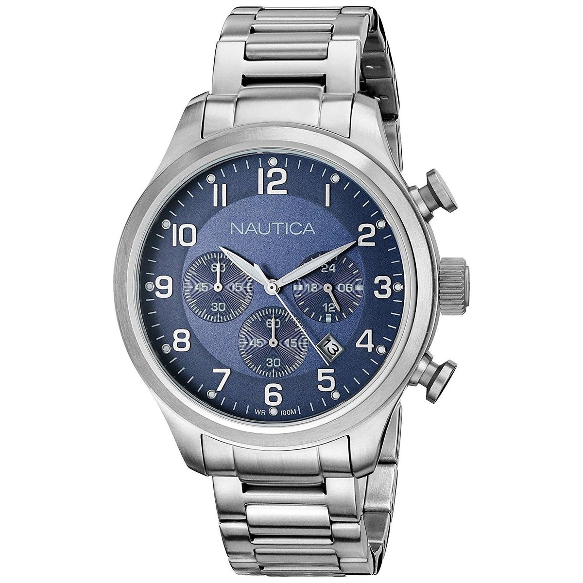 Nautica Men&#39;s N17664G BFD Chronograph Stainless Steel Watch