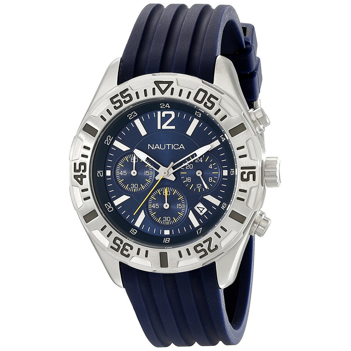 Nautica Men&#39;s N17667G NST Chronograph Blue Silicone Watch