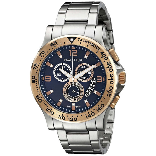 Nautica Men's NAD22503G NST Chronograph Stainless Steel Watch