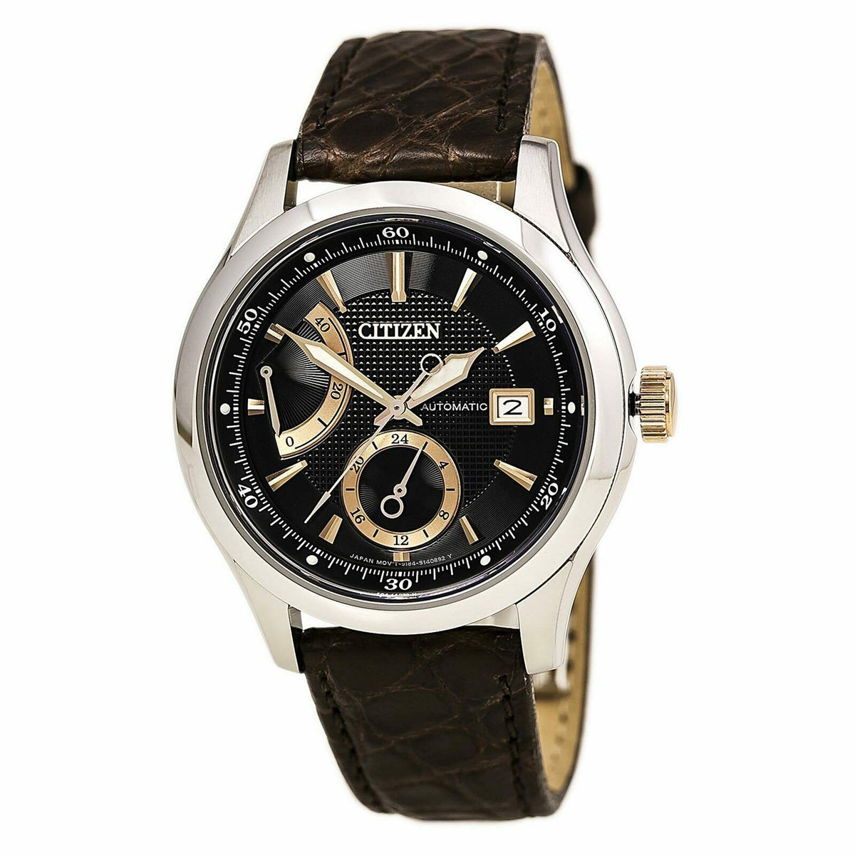 Citizen Men&#39;s NB3016-05E The Signature Collection Grand Classic Brown Leather Watch