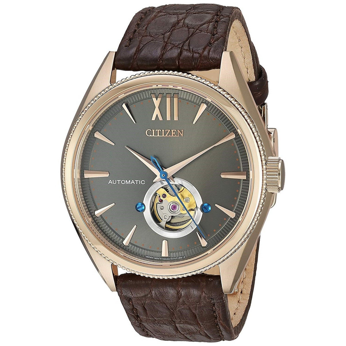 Citizen Men&#39;s NB4003-01H The Signature Collection Grand Classic Brown Leather Watch