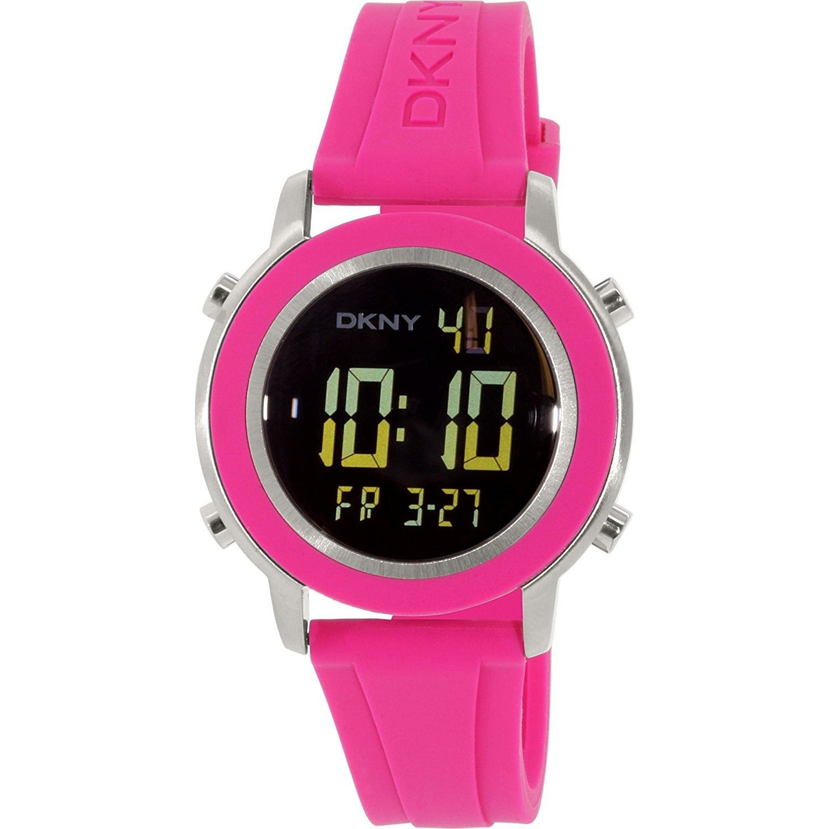 DKNY Women&#39;s NY2324 Tompkins Pink Rubber Watch