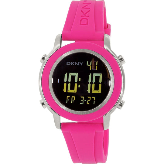 DKNY Women's NY2324 Tompkins Pink Rubber Watch