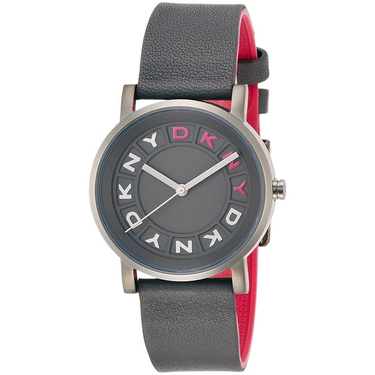 DKNY Women's NY2390 Soho Grey Leather Watch
