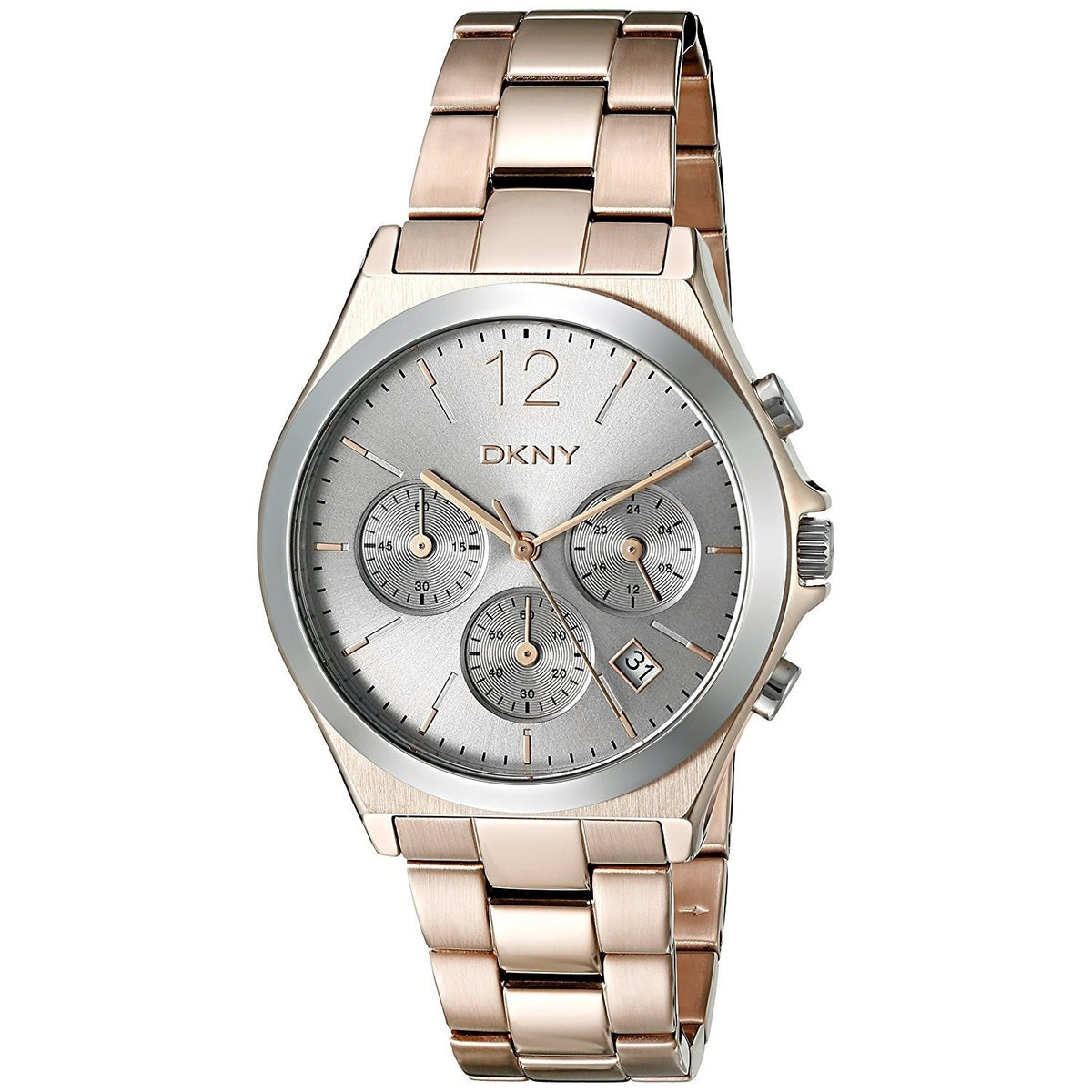 DKNY Women&#39;s NY2453 Parsons Chronograph Rose-Tone Stainless Steel Watch