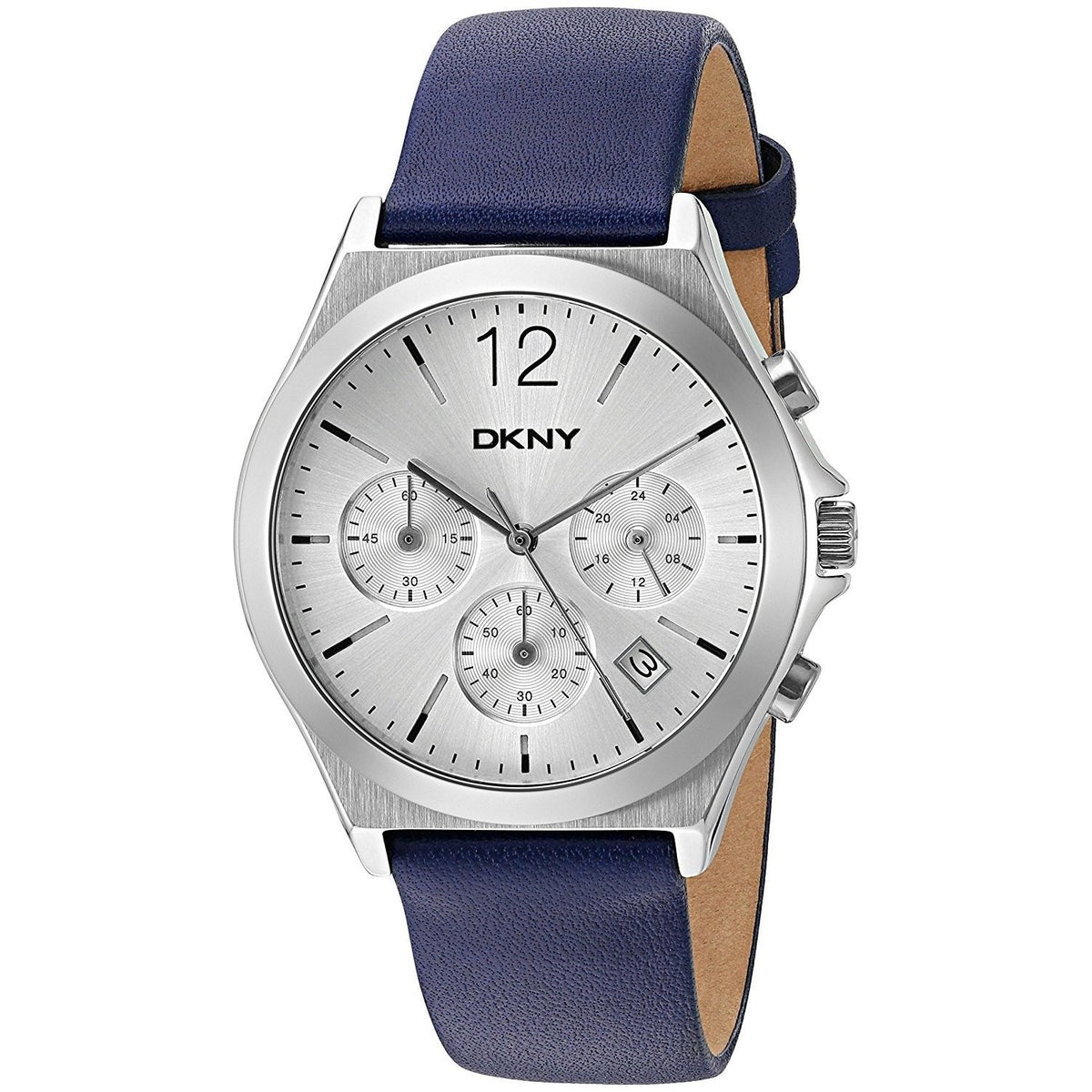 DKNY Women&#39;s NY2476 Parsons Chronograph Blue Leather Watch