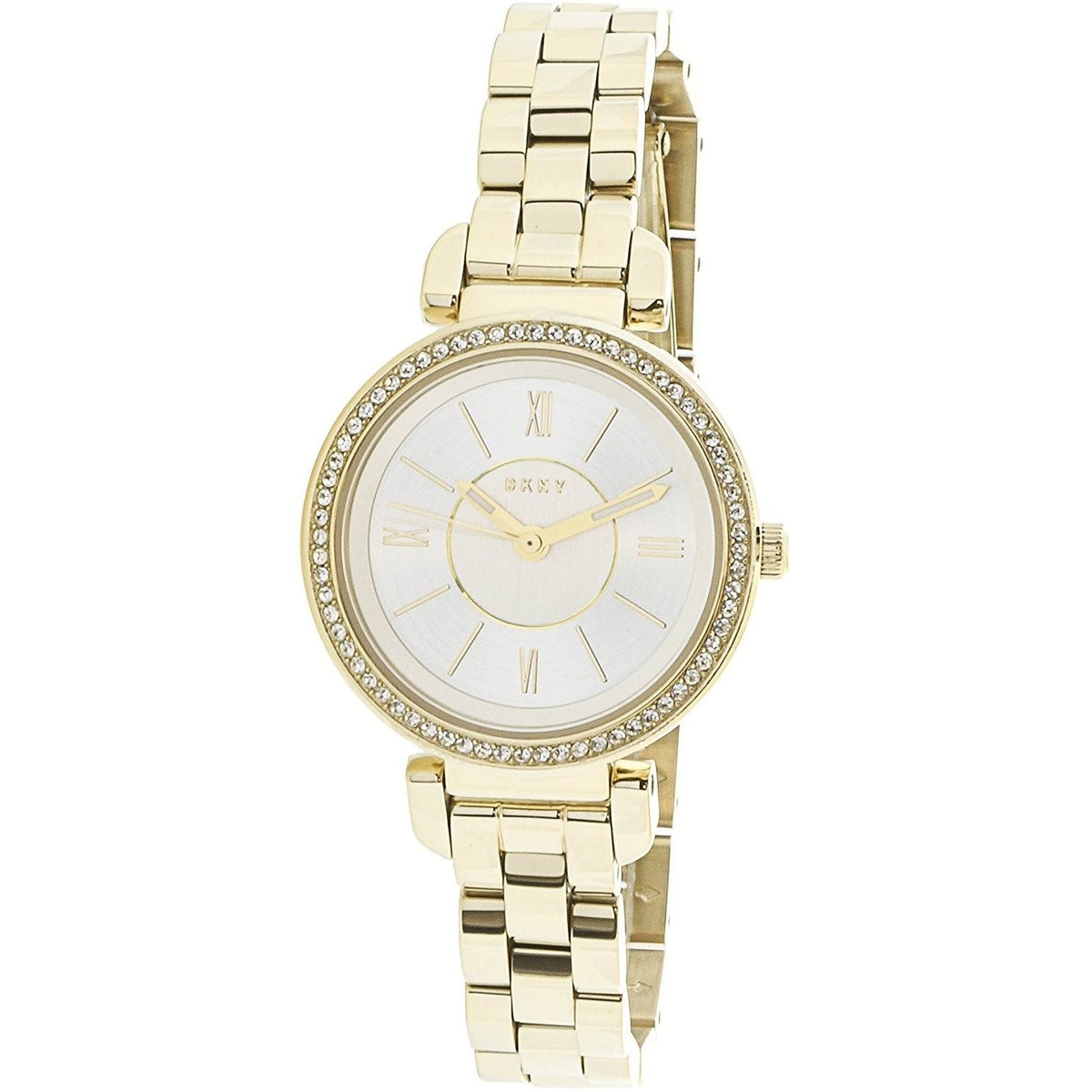 DKNY Women&#39;s NY2634 Ellington Crystal Gold-Tone Stainless Steel Watch