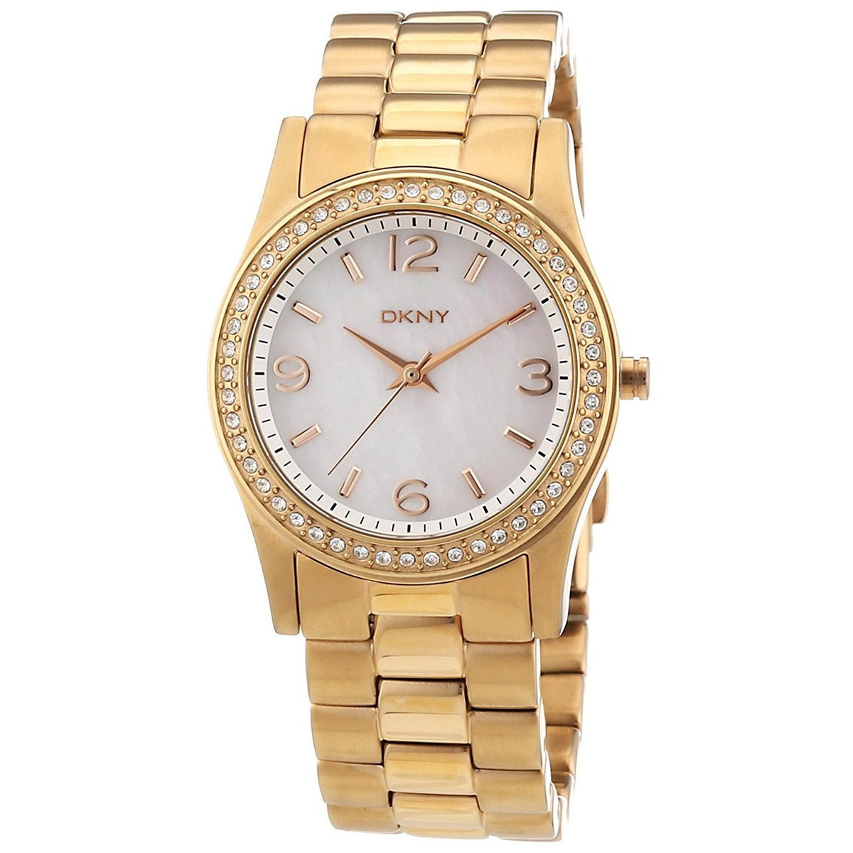 DKNY Women&#39;s NY8336 Crystal Rose-Tone Stainless Steel Watch
