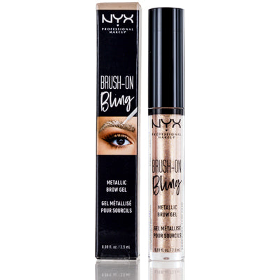 Nyx Brush On Bling Metallic Brow Gel Fame Game .08 Oz (2.5 Ml)  