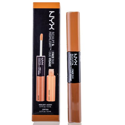 Nyx Sculpt & Highlight Face Duo Chestnut Sand .17 Oz (5.3 Ml) Slightly Damaged SHFD05