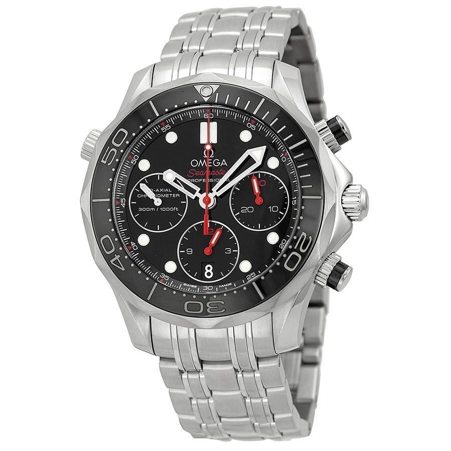 Omega Men&#39;s O21230425001001 Seamaster Diver 300 M Co-Axial Chronograph Automatic Stainless Steel Watch