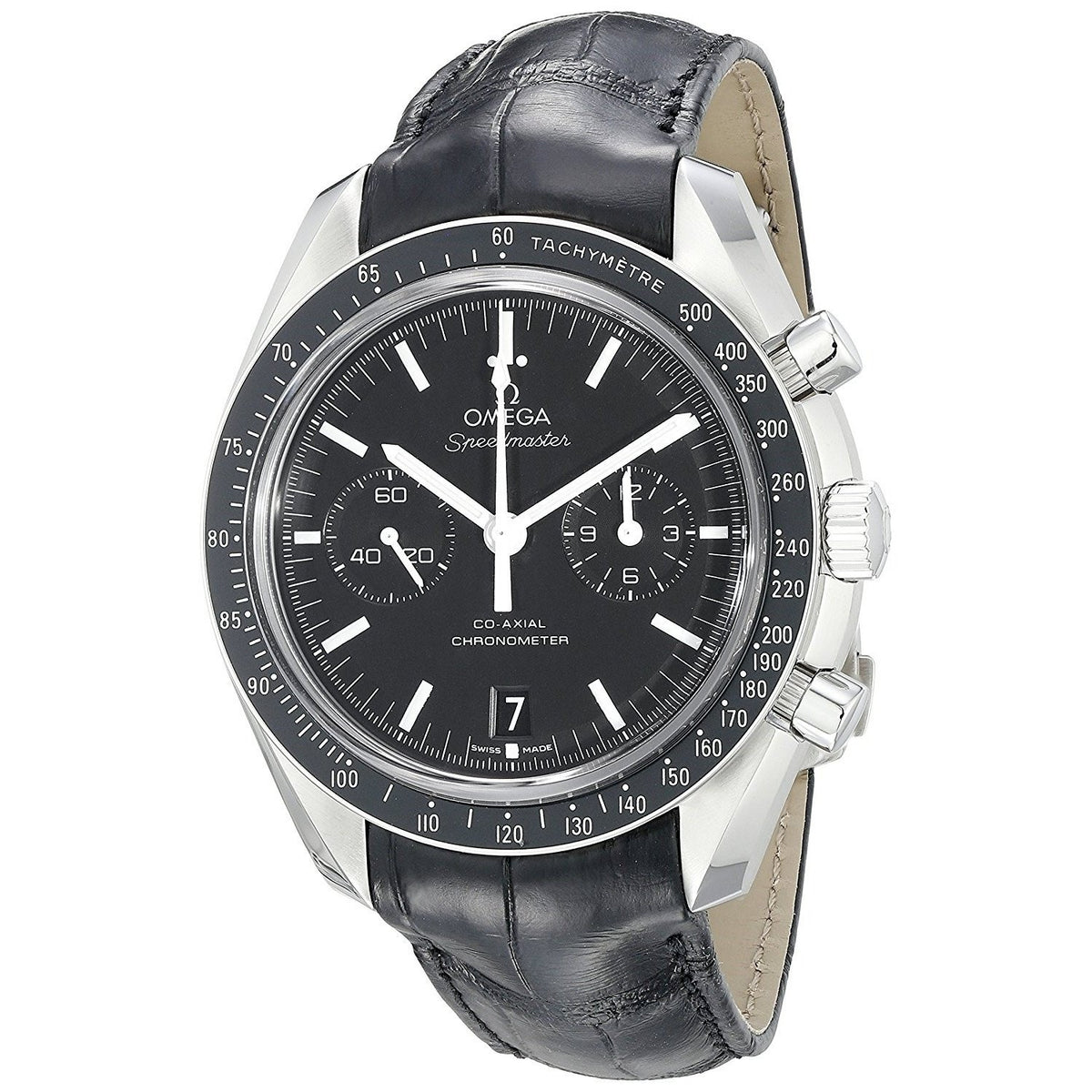 Omega Men's O31133445101001 Speedmaster Chronograph Automatic Black Leather Watch