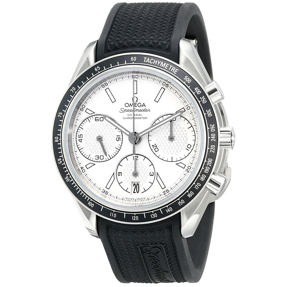 Omega Men&#39;s O32632405002001 Speedmaster Chronograph Automatic Black Rubber Watch
