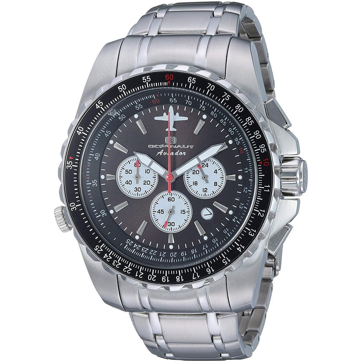 Oceanaut Men's OC0112 Aviador Pilot Chronograph Stainless Steel Watch