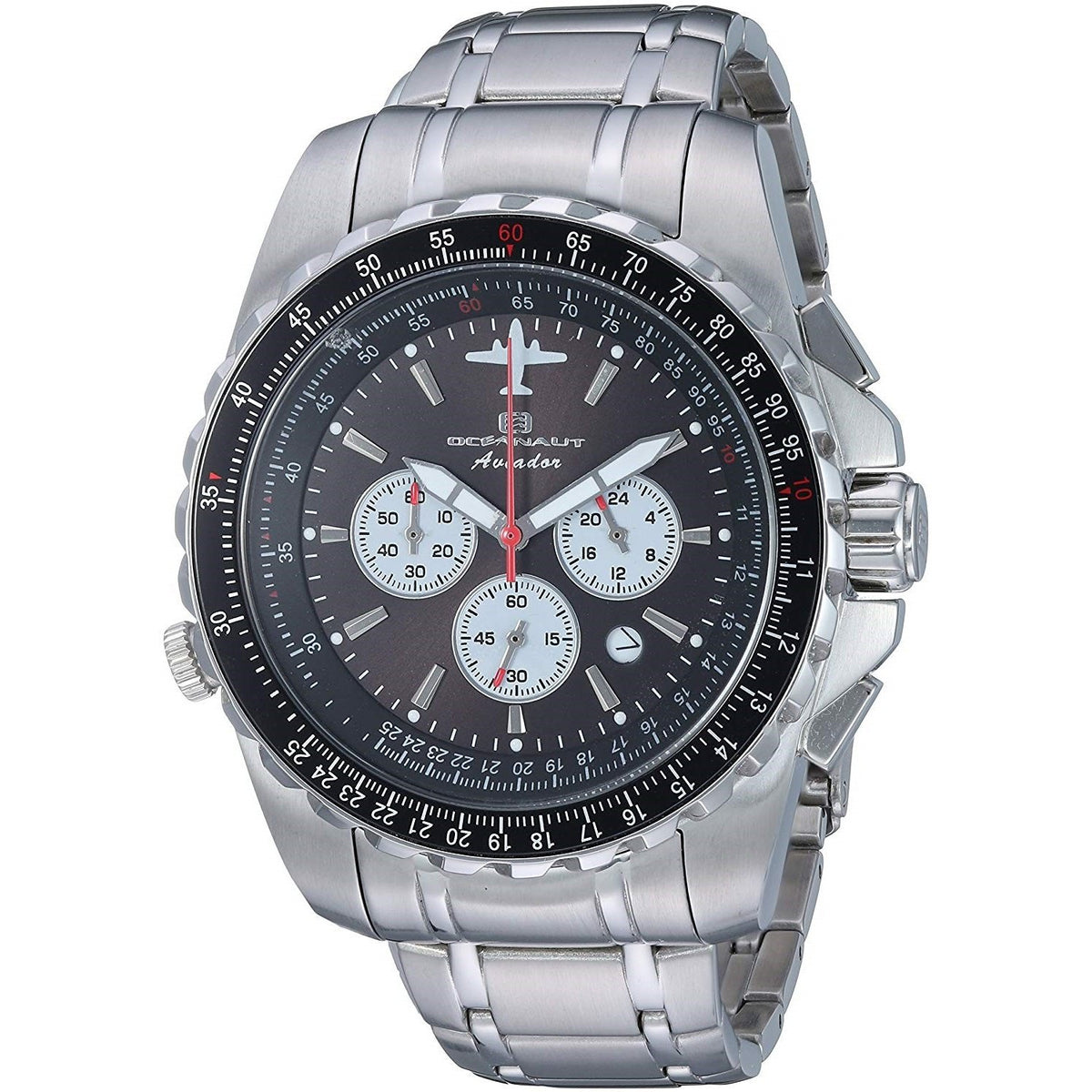 Oceanaut Men&#39;s OC0112 Aviador Pilot Chronograph Stainless Steel Watch