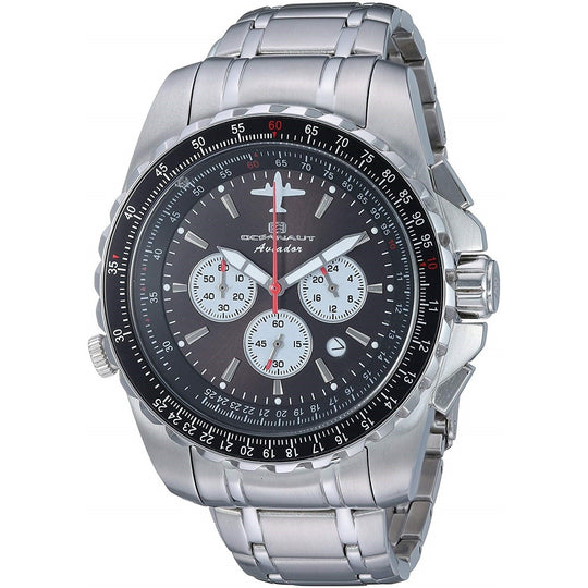 Oceanaut Men's OC0112 Aviador Pilot Chronograph Stainless Steel Watch