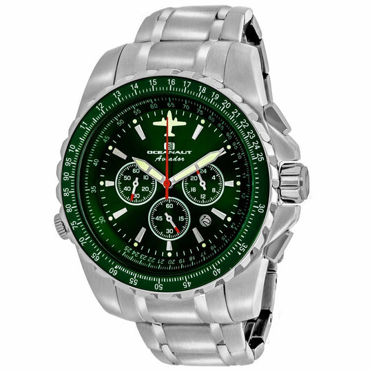 Oceanaut Men's OC0117 Aviador Pilot Chronograph Stainless Steel Watch