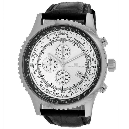 Oceanaut Men's OC0310 Actuator  Chronograph Black Leather Watch