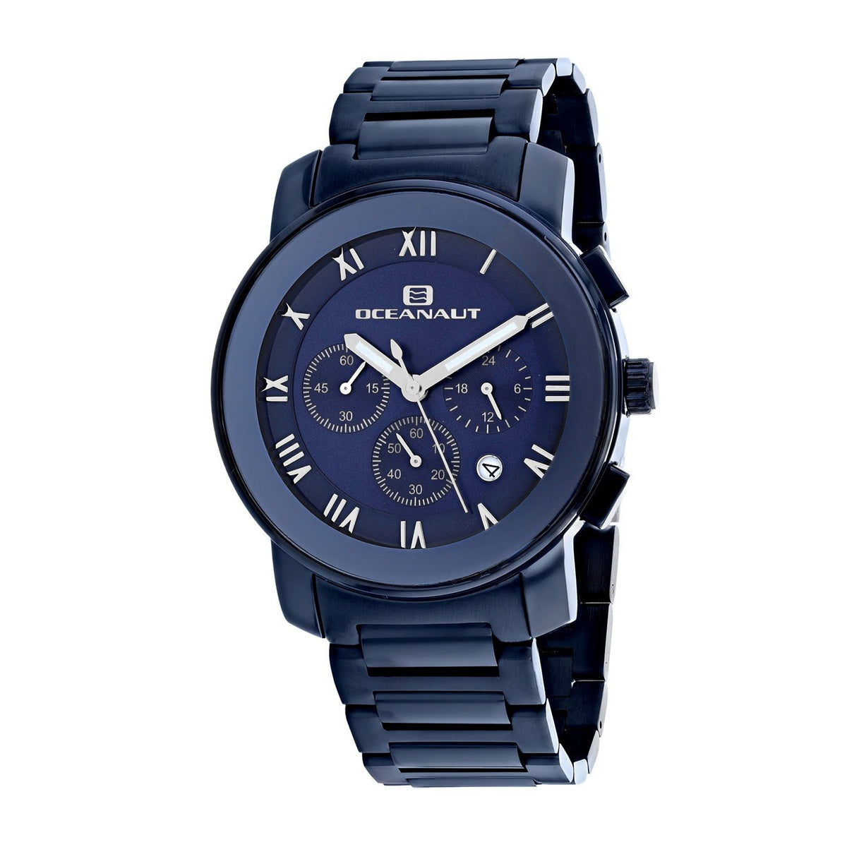 Oceanaut Men&#39;s OC0330 Riviera Chronograph Blue Stainless Steel Watch