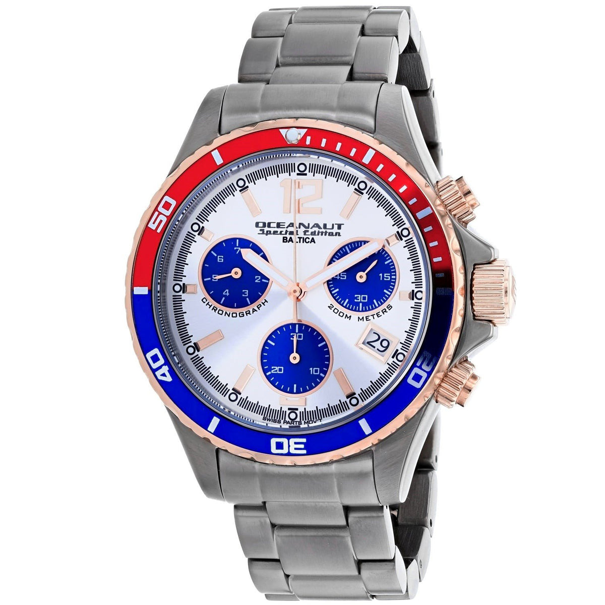 Oceanaut Men's OC0535 Baltica Special Edition Chronograph Grey Stainless Steel Watch