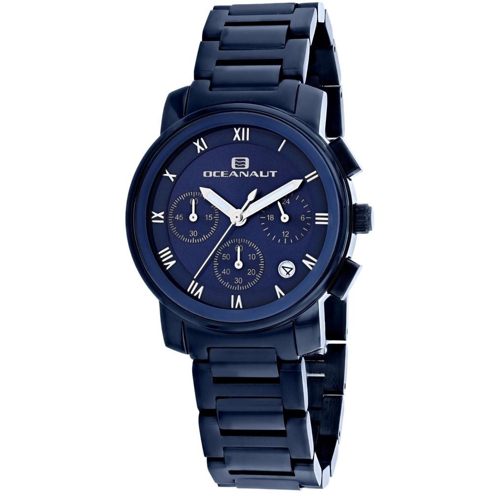 Oceanaut Women&#39;s OC0630 Riviera Chronograph Blue Stainless Steel Watch
