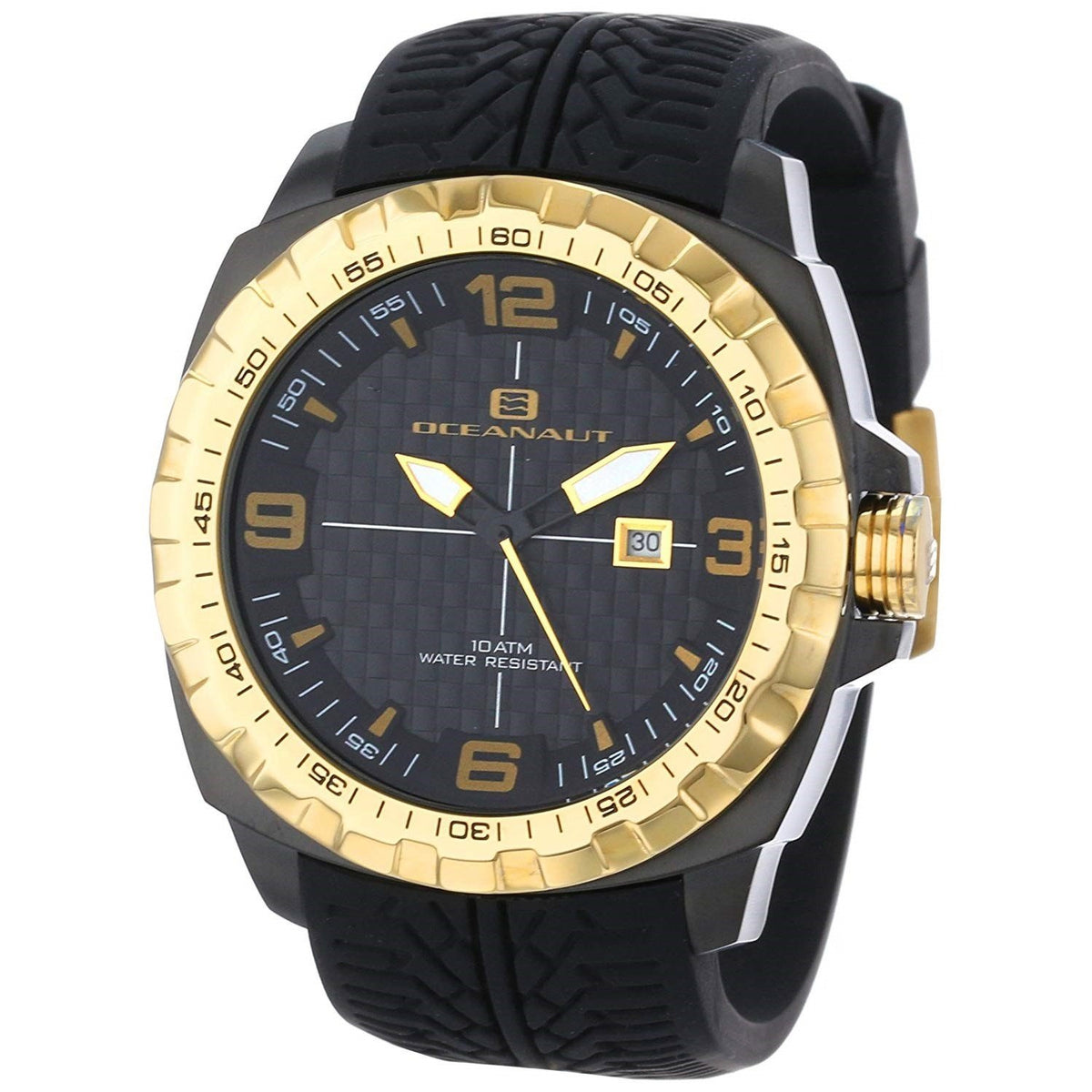 Oceanaut Men&#39;s OC1112 Racer Black Silicone Watch
