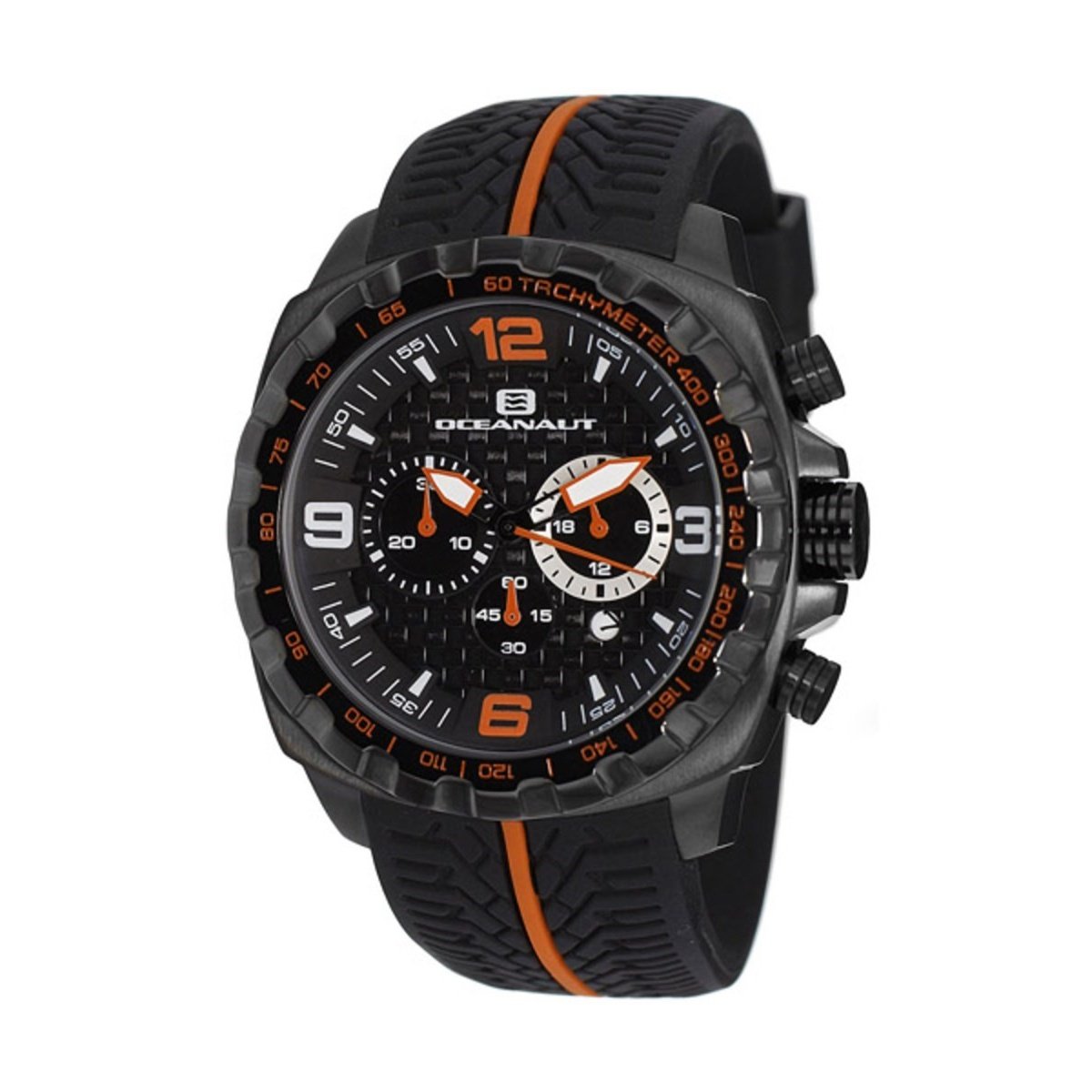 Oceanaut Men&#39;s OC1126 Racer Chronograph Black Silicone Watch