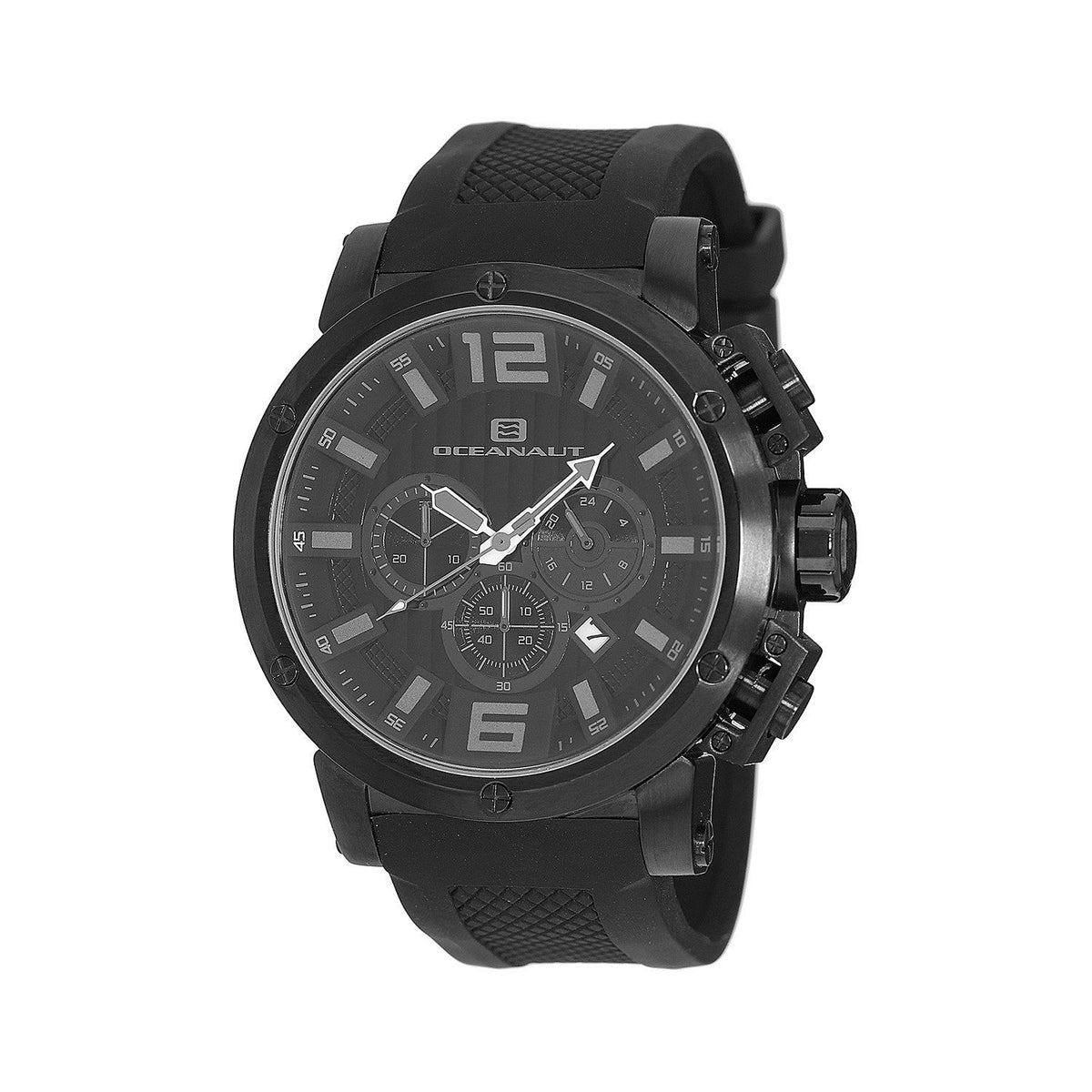 Oceanaut Men&#39;s OC2122 Spider Chronograph Black Silicone Watch