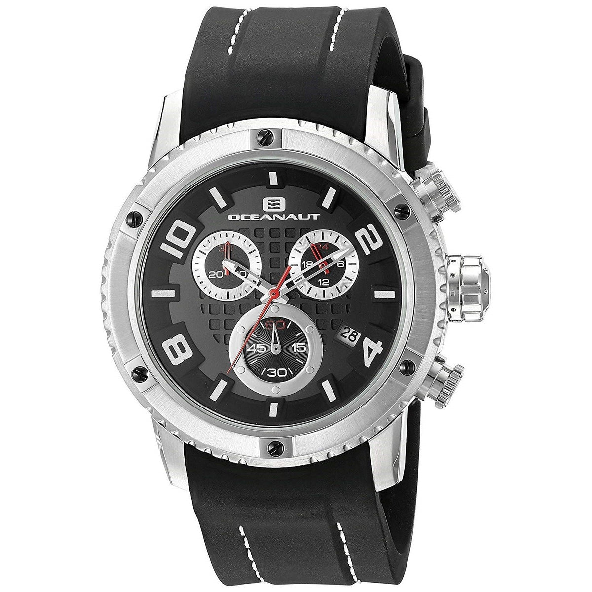 Oceanaut Men&#39;s OC3120R Impulse Sport Chronograph Black Silicone Watch