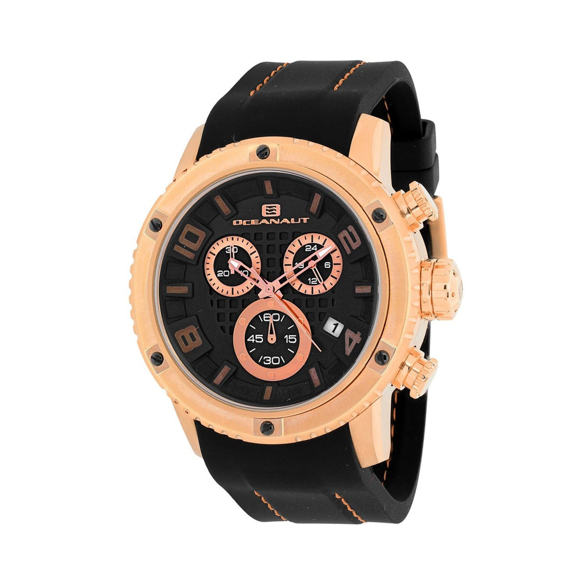 Oceanaut Men's OC3122R Impulse Sport Chronograph Black Silicone Watch