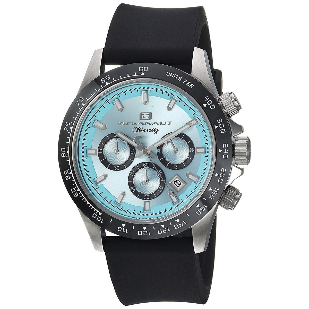 Oceanaut Men&#39;s OC6111R Biarritz Chronograph Black Rubber Watch